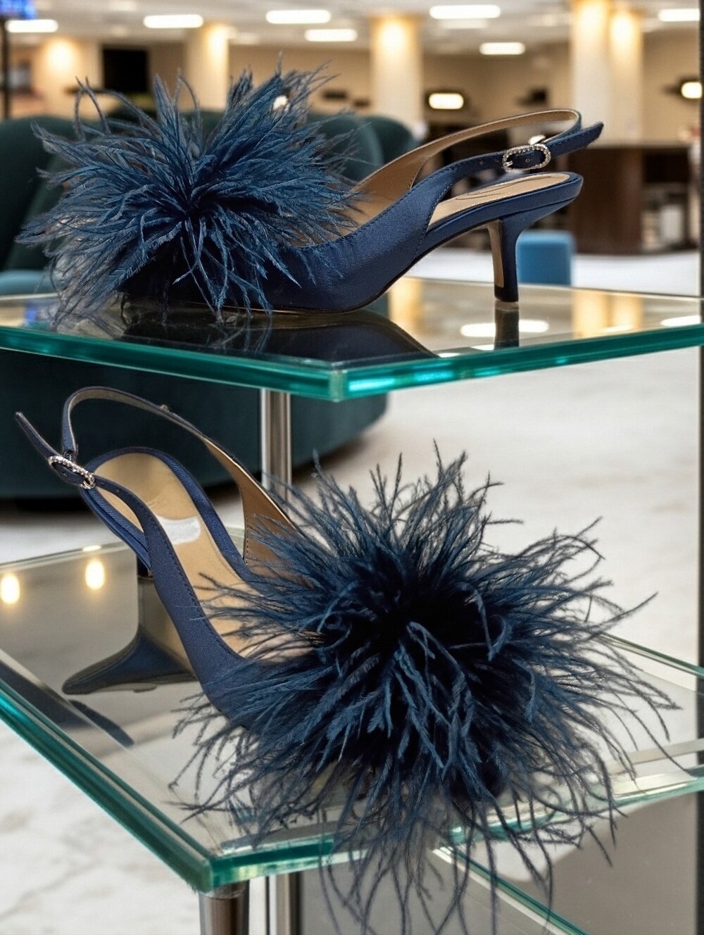 Sam Edelman Bianka Feather Slingback Pumps  Women's Sz 5 🆕 $160